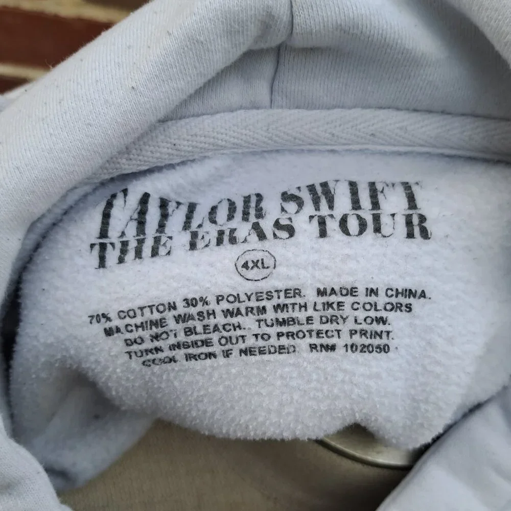 %Size 4XL Taylor Swift The Eras Tour White Collage Hoodie - Picture 7 of 9